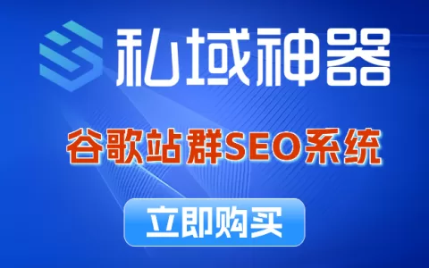 《私域神器》谷歌站群SEO服务