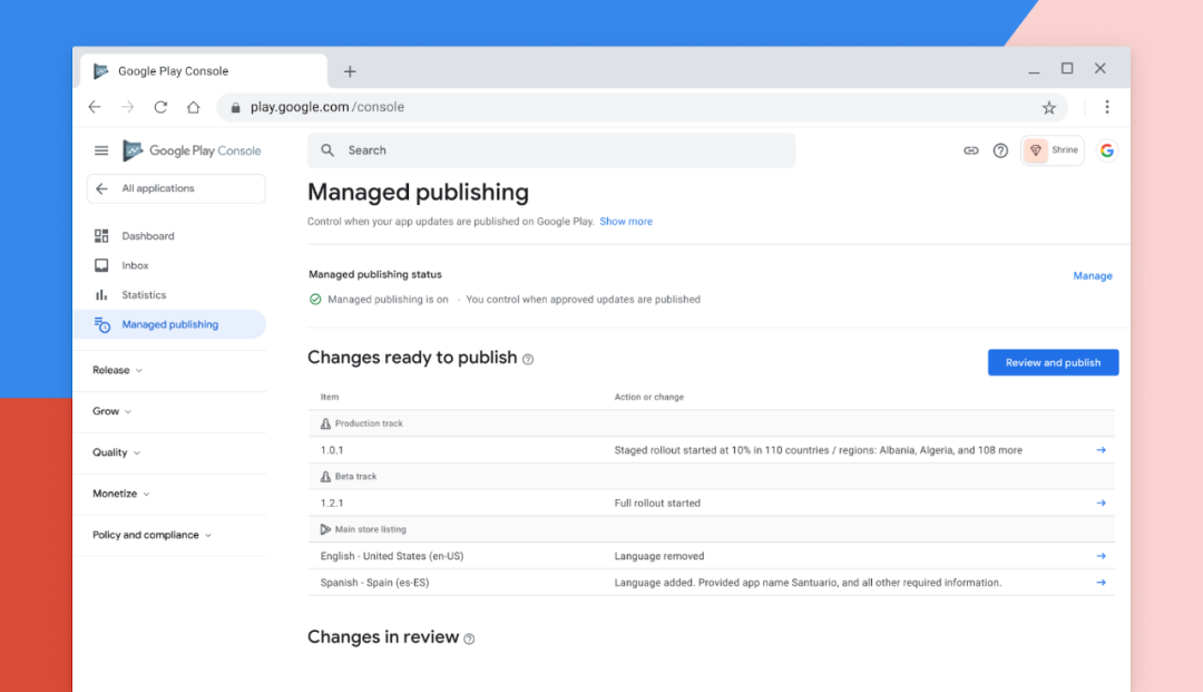 Google Play Console beta 版全新发布