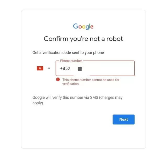 香港号码无法注册谷歌邮箱Gmail的解决办法