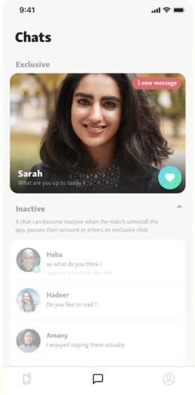 面纱之下，中东女孩在符合＂教法＂的应用上约会
