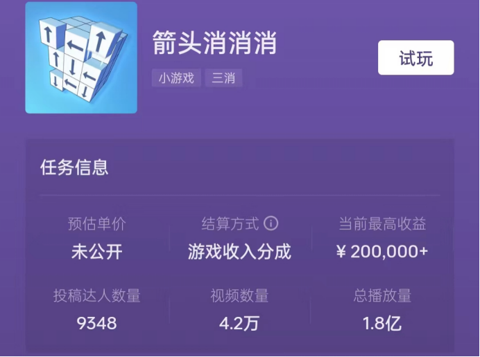 4倍热度将《羊了个羊》拉下神坛 《箭头消消消》要当消除界下一个“扛把子”