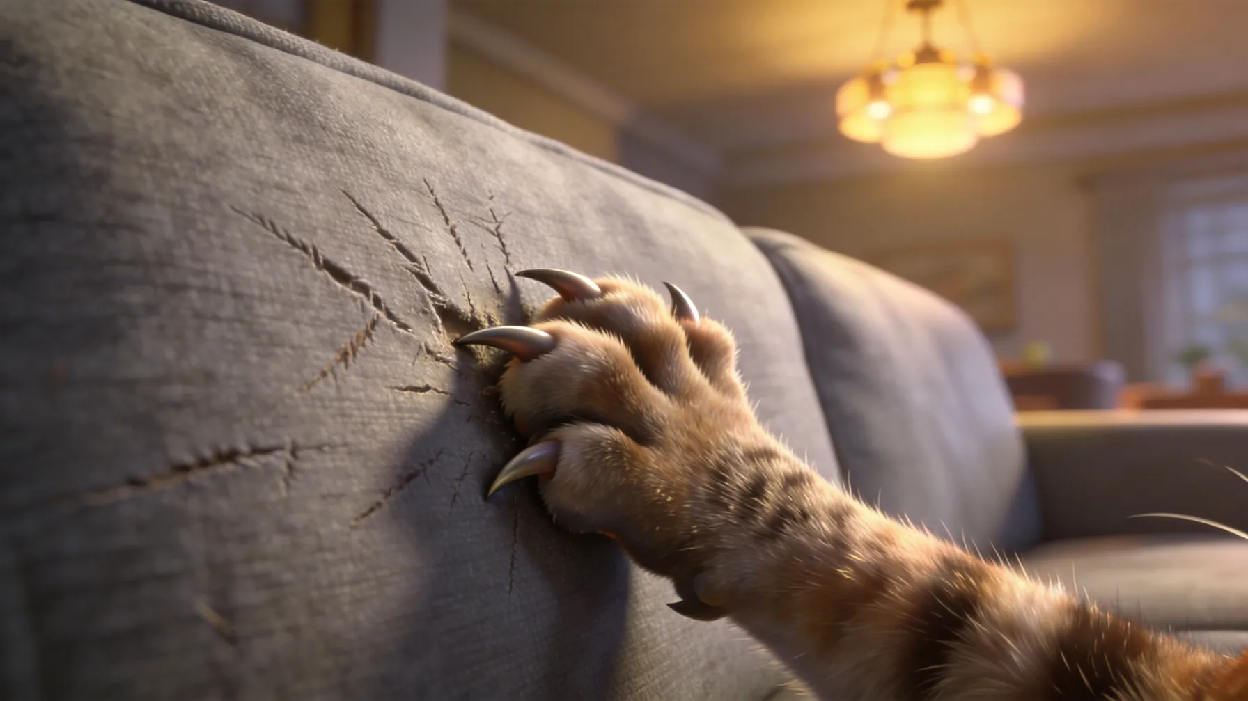 猫抓沙发示意clawed动作